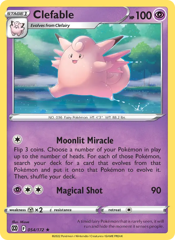 Clefable, Pokémon card