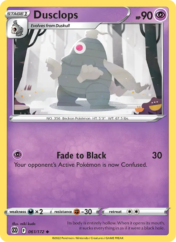 Dusclops, Pokémon card
