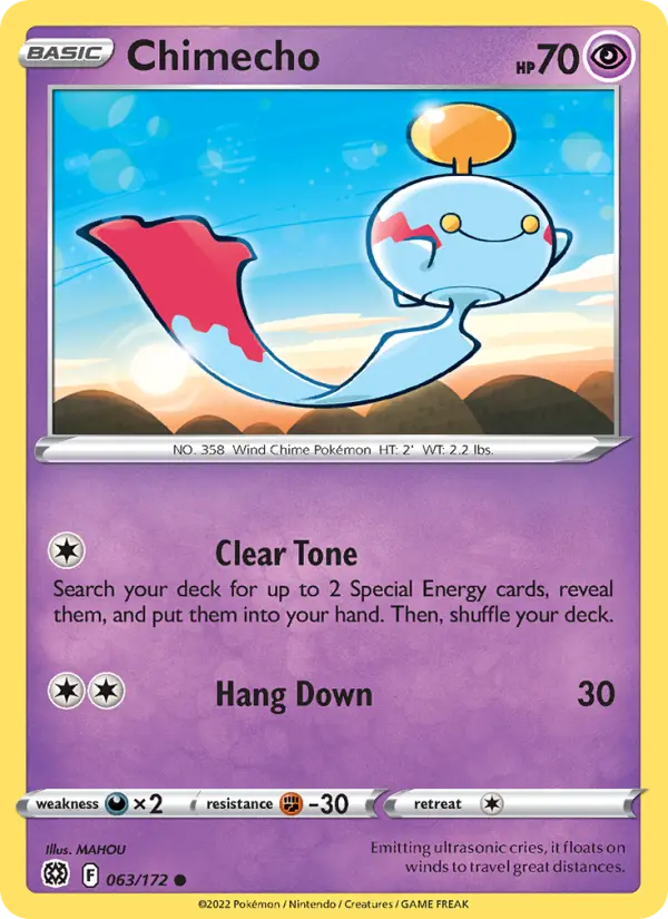 Chimecho, Pokémon card