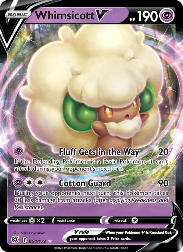 Whimsicott V, Pokémon card