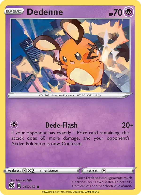 Dedenne, Pokémon card