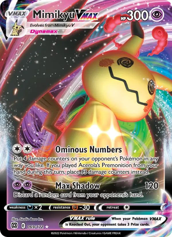 Mimikyu VMAX, Pokémon card