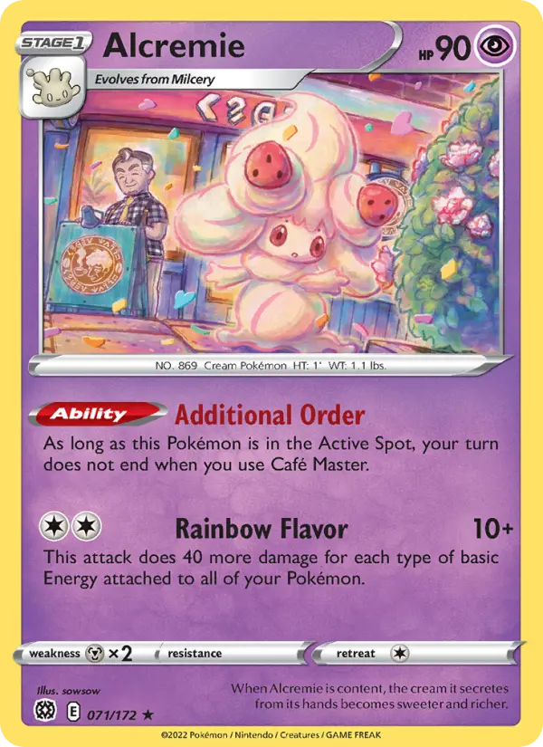 Alcremie, Pokémon card