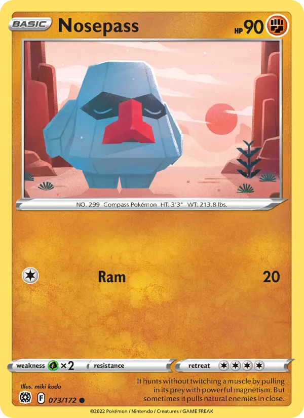 Nosepass, Pokémon card