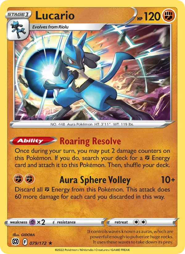 Lucario, Pokémon card