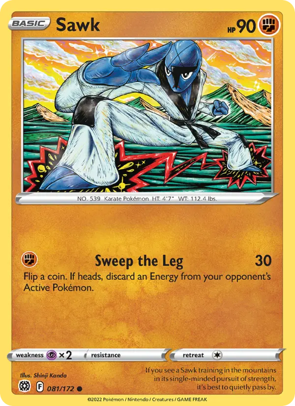 Sawk, Pokémon card