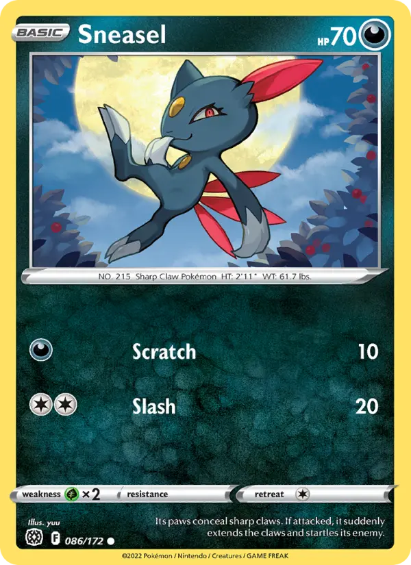 Sneasel, Pokémon card