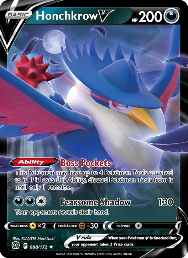 Honchkrow V, Pokémon card