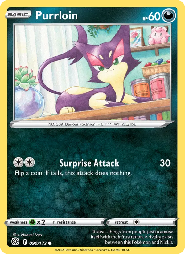 Purrloin, Pokémon card