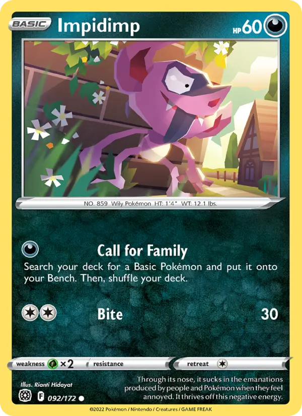 Impidimp, Pokémon card