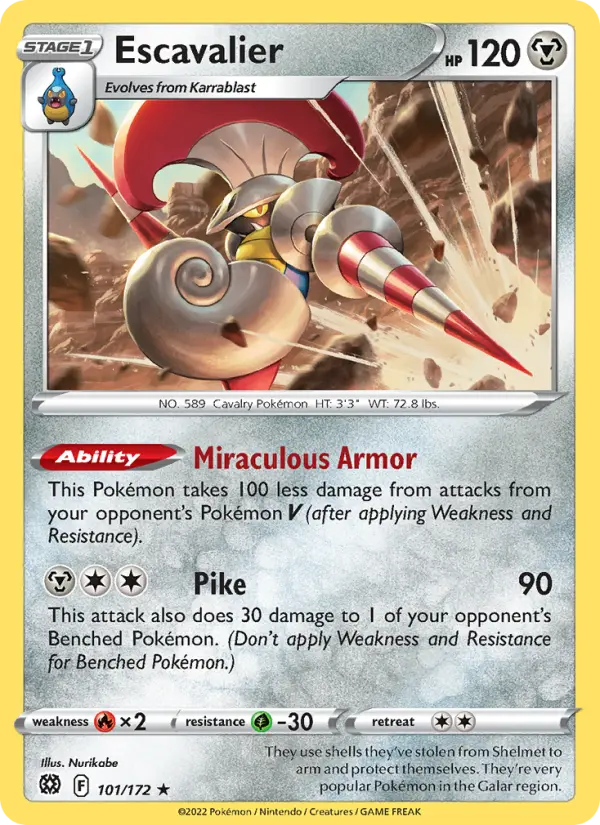 Escavalier, Pokémon card