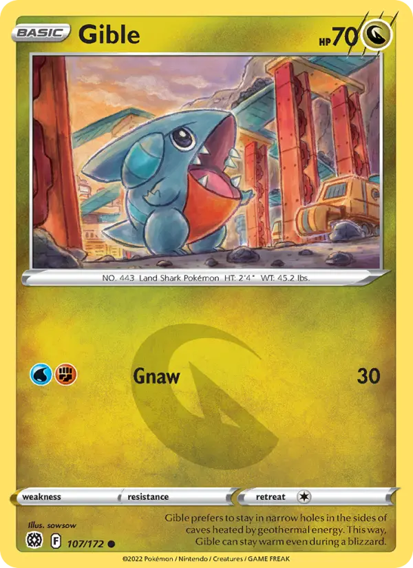 Gible, Pokémon card