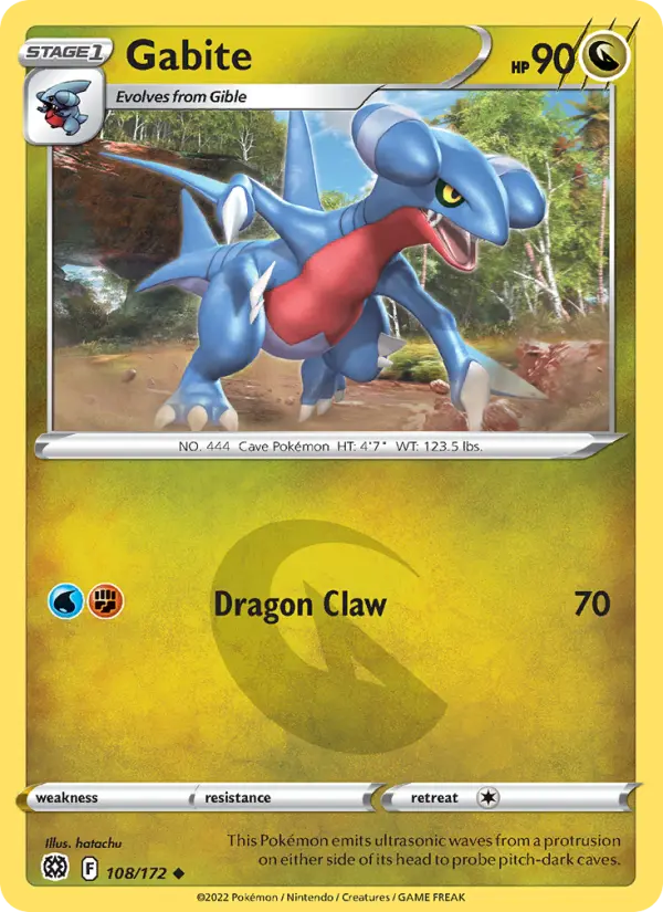 Gabite, Pokémon card