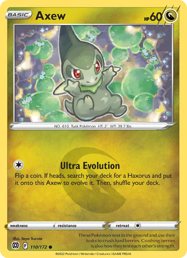 Axew, Pokémon card