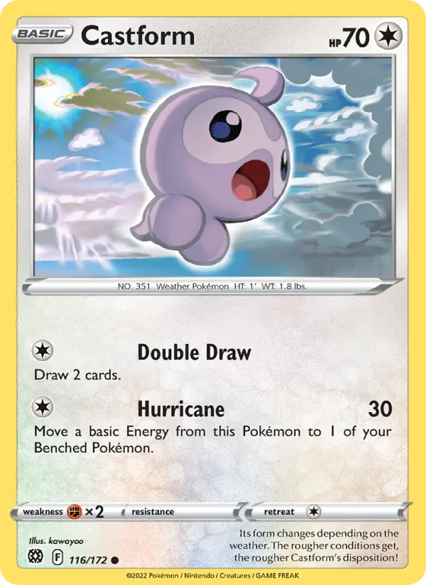 Castform, Pokémon card