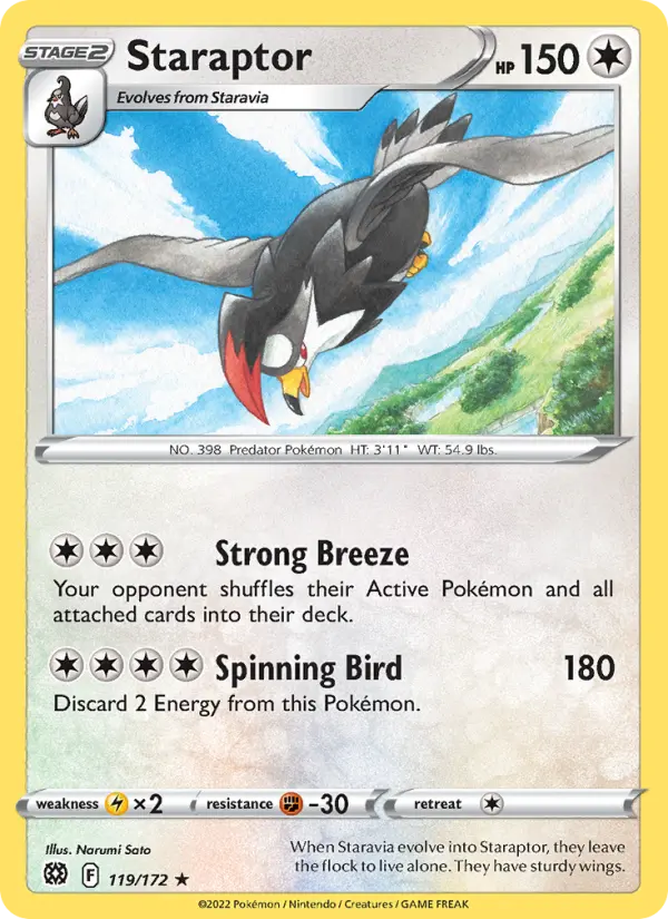 Staraptor, Pokémon card