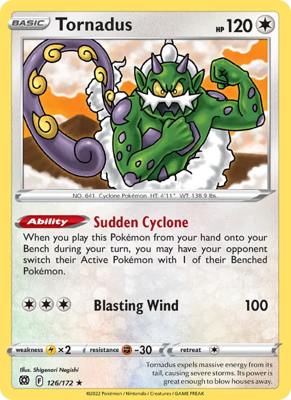 Tornadus, Pokémon card