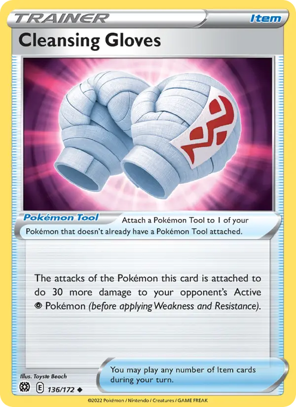 Cleansing Gloves, Pokémon card