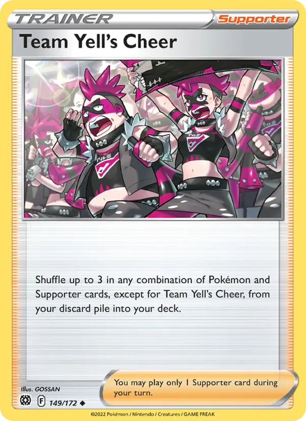 Team Yell's Cheer, Pokémon card