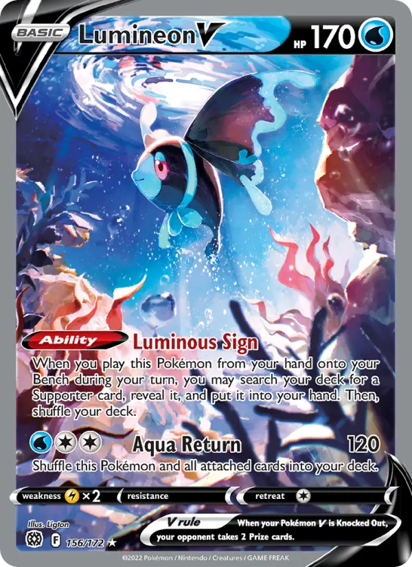 Lumineon V, Pokémon card