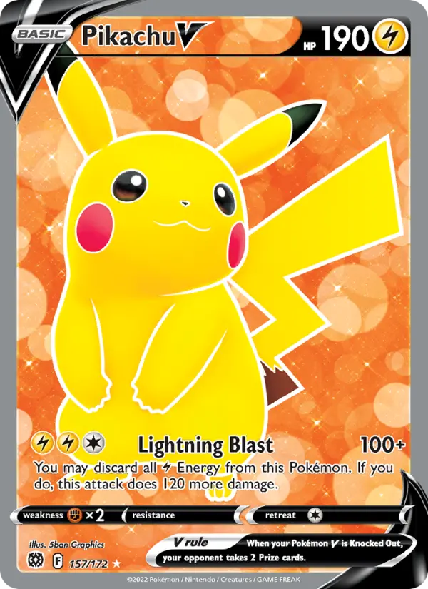 Pikachu V, Pokémon card