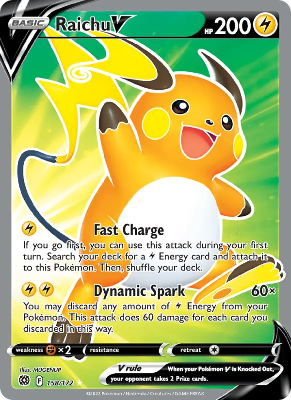 Raichu V, Pokémon card