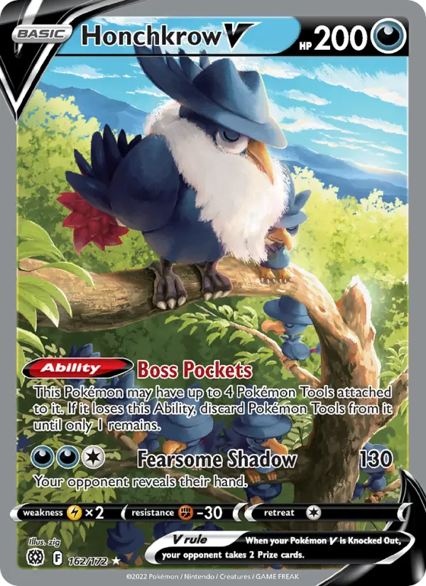 Honchkrow V, Pokémon card