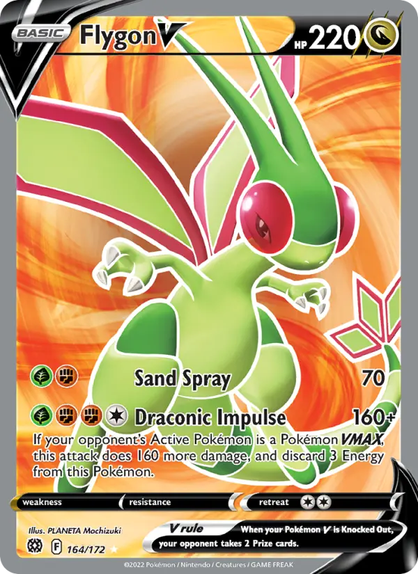 Flygon V, Pokémon card