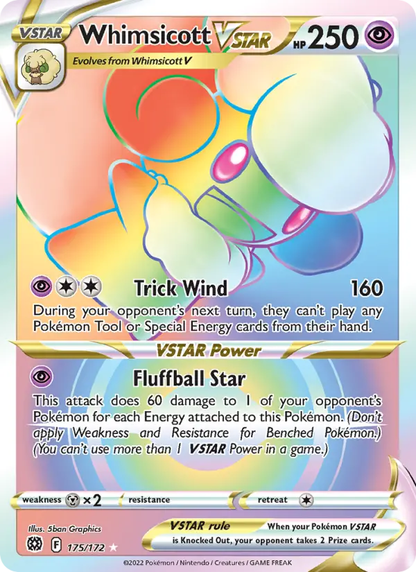 Whimsicott VSTAR, Pokémon card