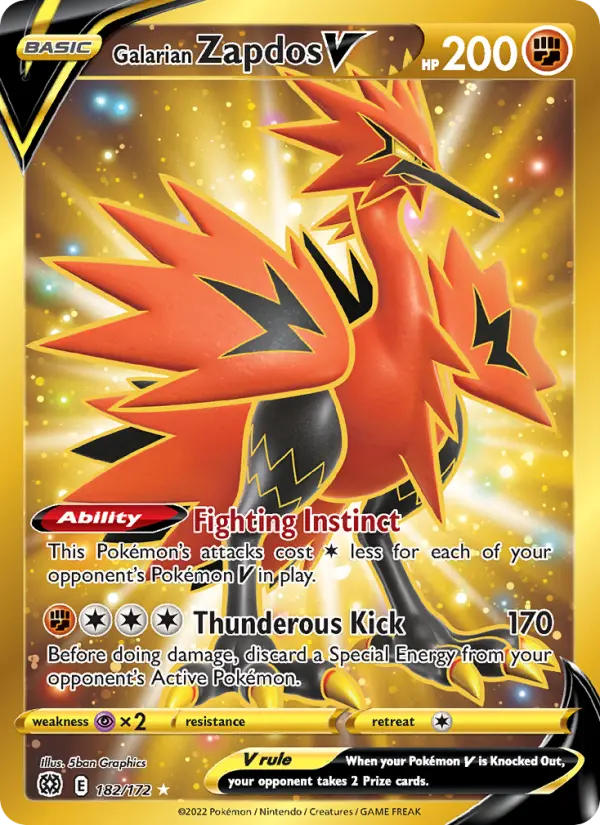 Galarian Zapdos V, Pokémon card