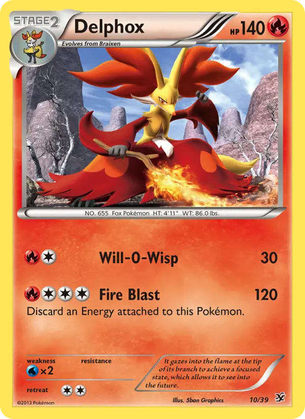 Delphox, Pokémon card