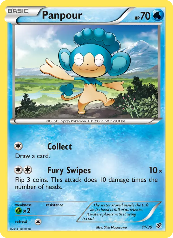 Panpour, Pokémon card