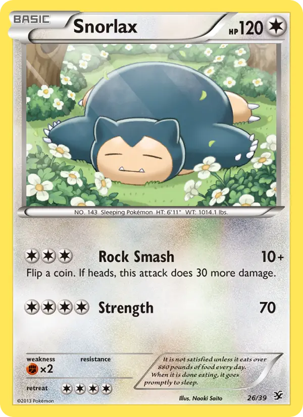 Snorlax, Pokémon card