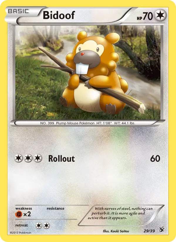 Bidoof, Pokémon card