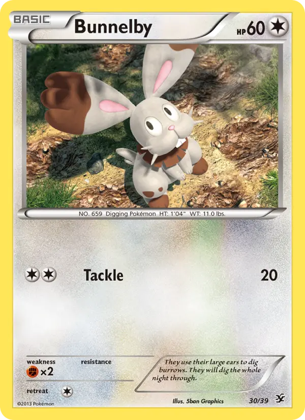 Bunnelby, Pokémon card