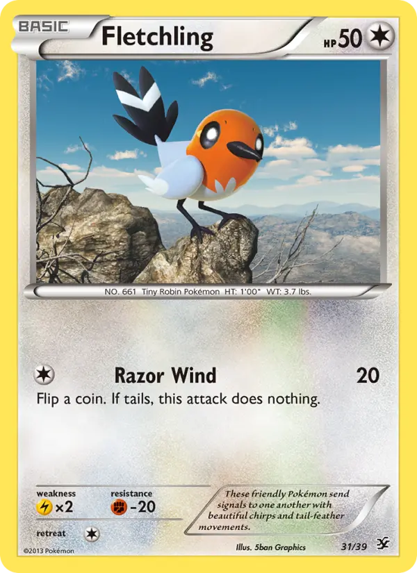 Fletchling, Pokémon card