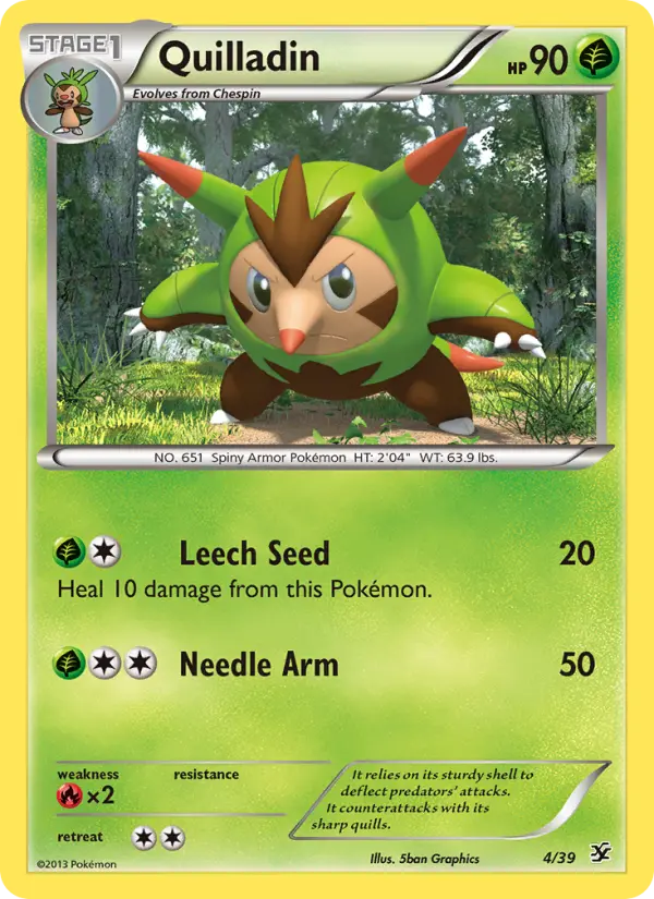 Quilladin, Pokémon card