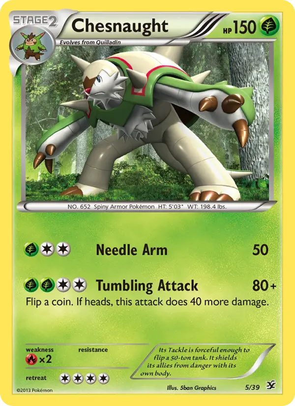 Chesnaught, Pokémon card