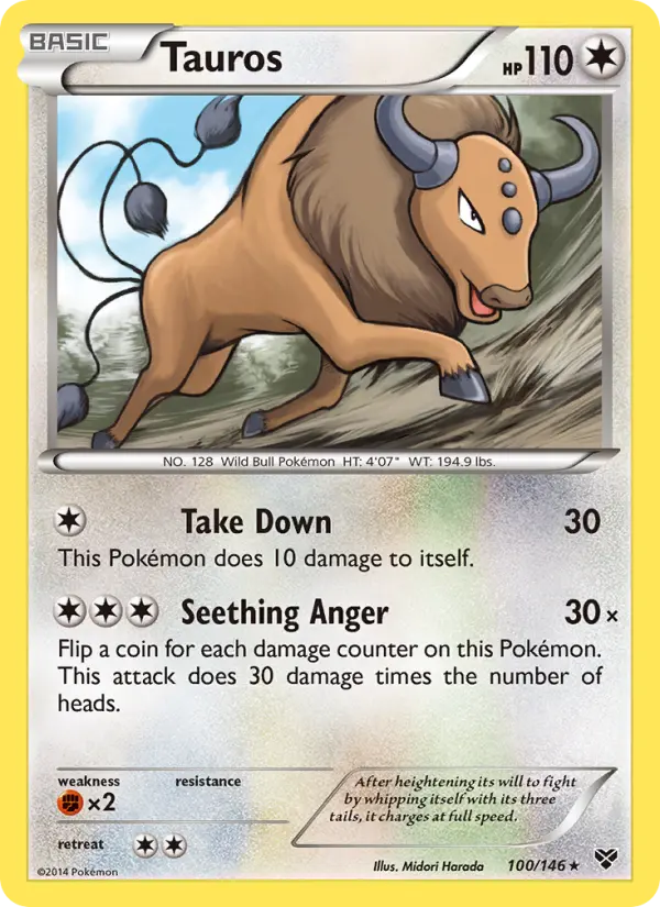 Tauros, Pokémon card