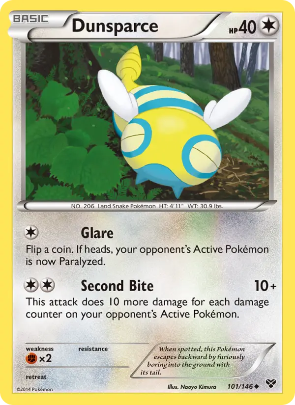 Dunsparce, Pokémon card