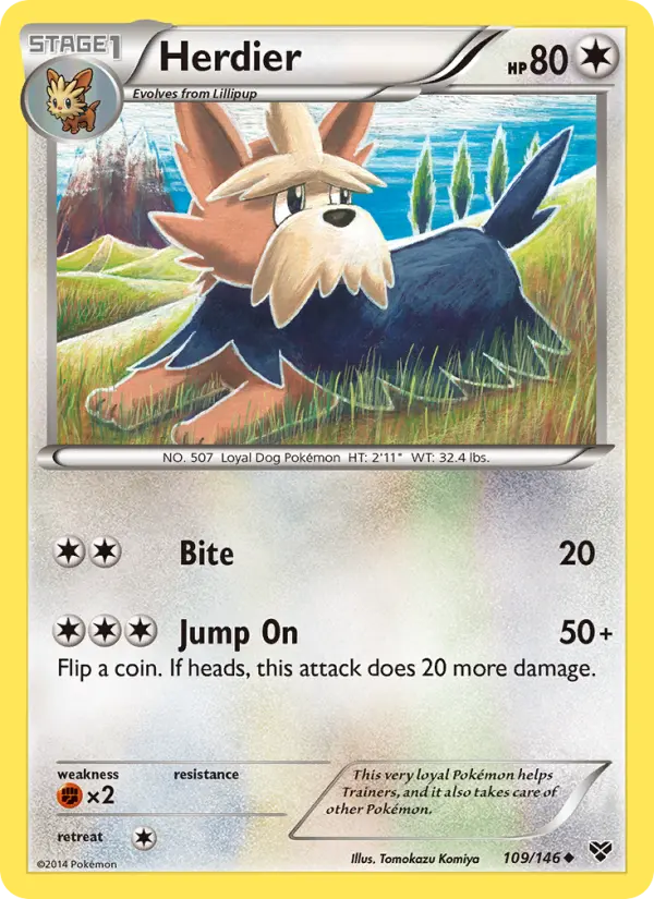Herdier, Pokémon card