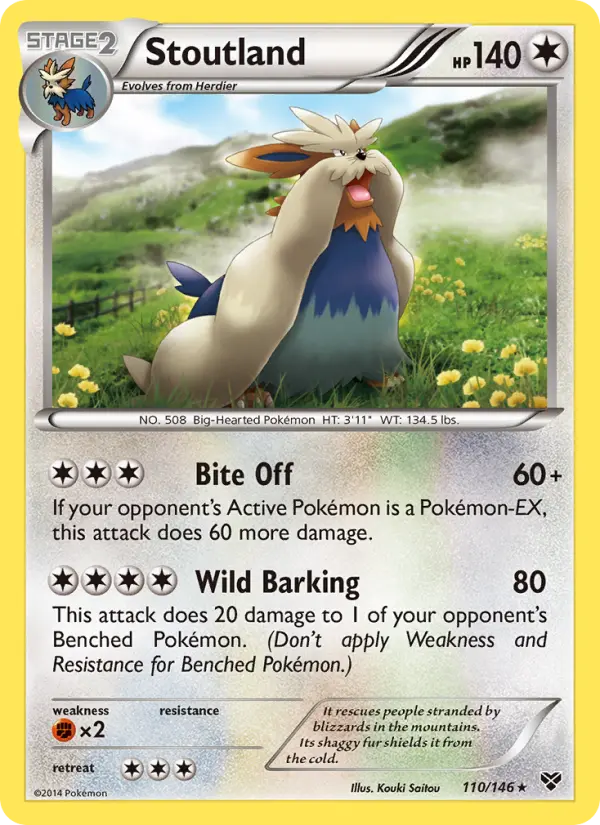 Stoutland, Pokémon card