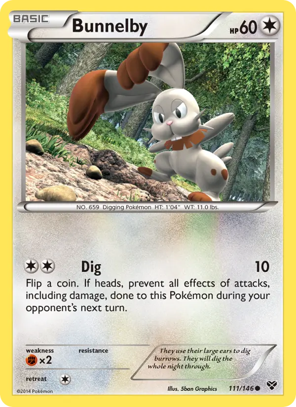 Bunnelby, Pokémon card