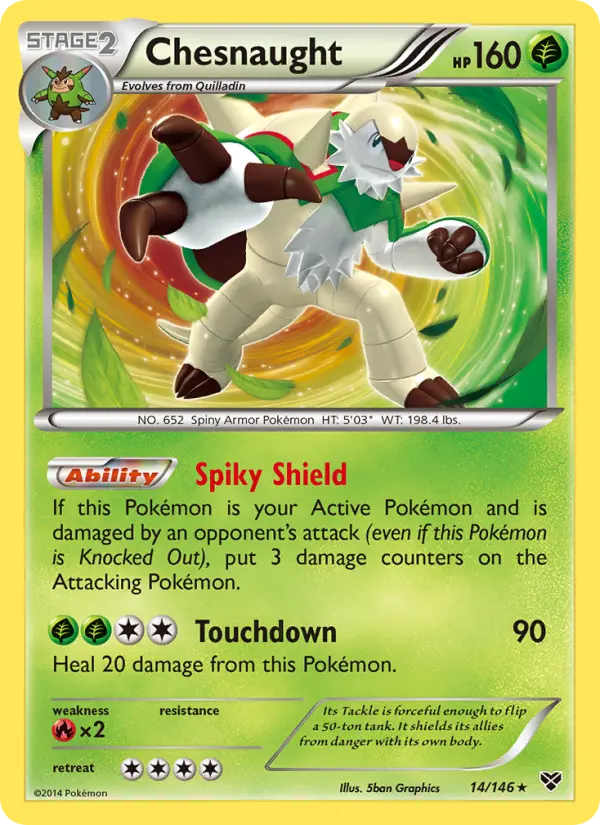 Chesnaught, Pokémon card