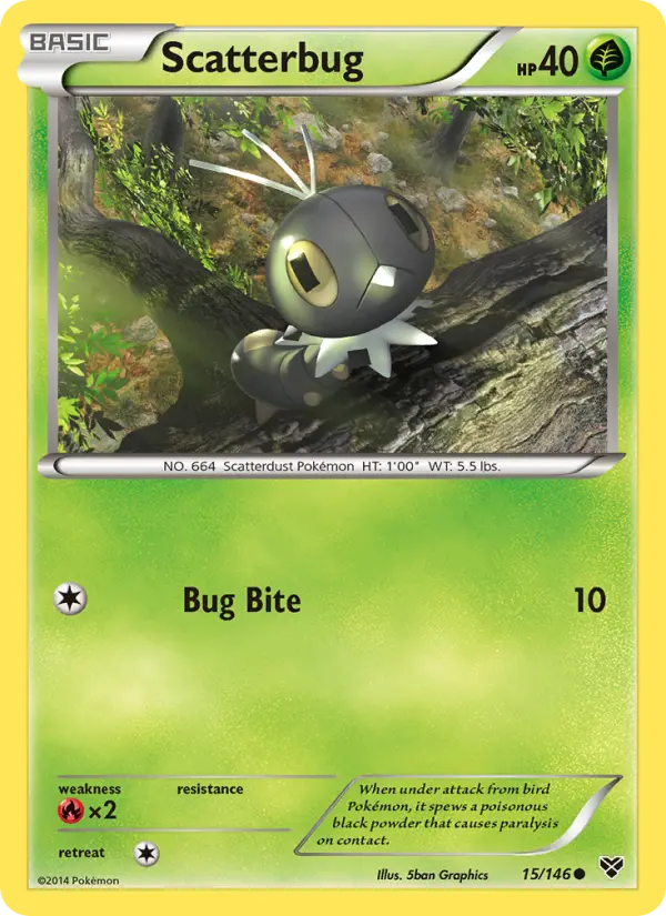 Scatterbug, Pokémon card