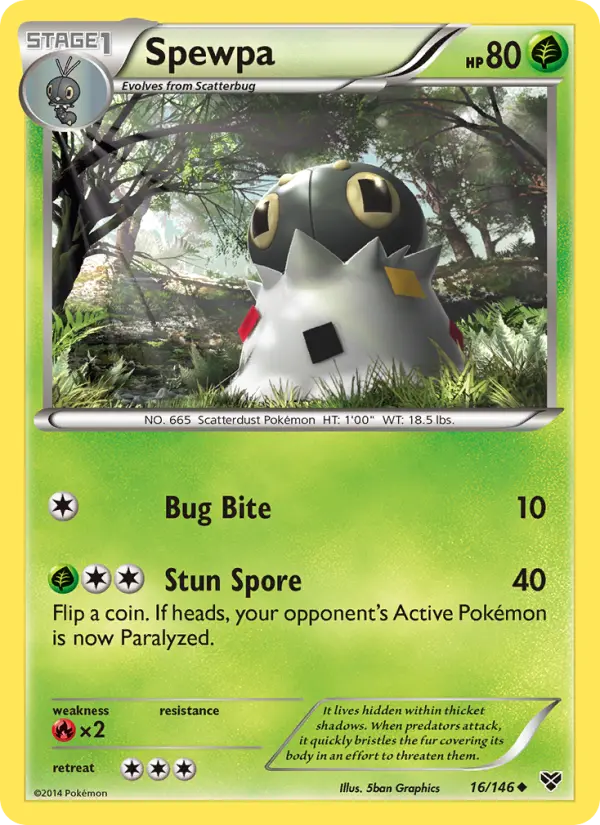 Spewpa, Pokémon card