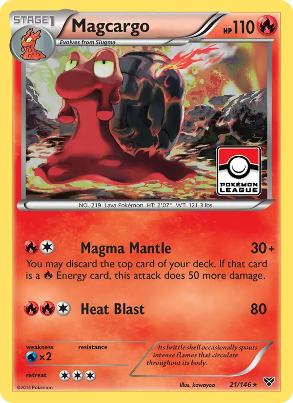Magcargo, Pokémon card