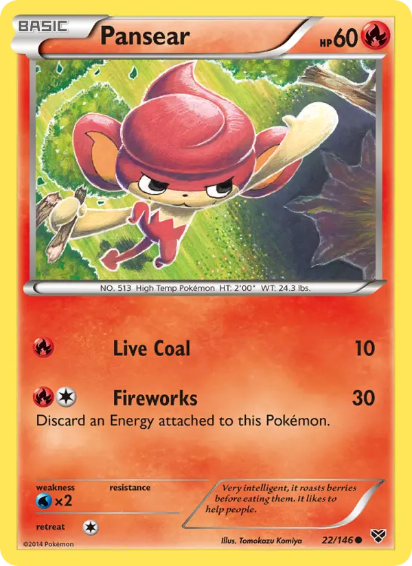 Pansear, Pokémon card