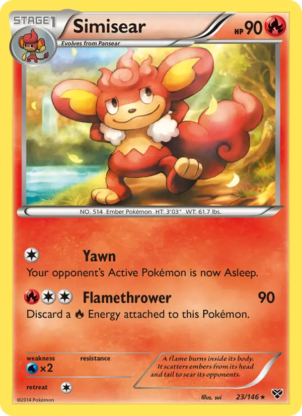 Simisear, Pokémon card