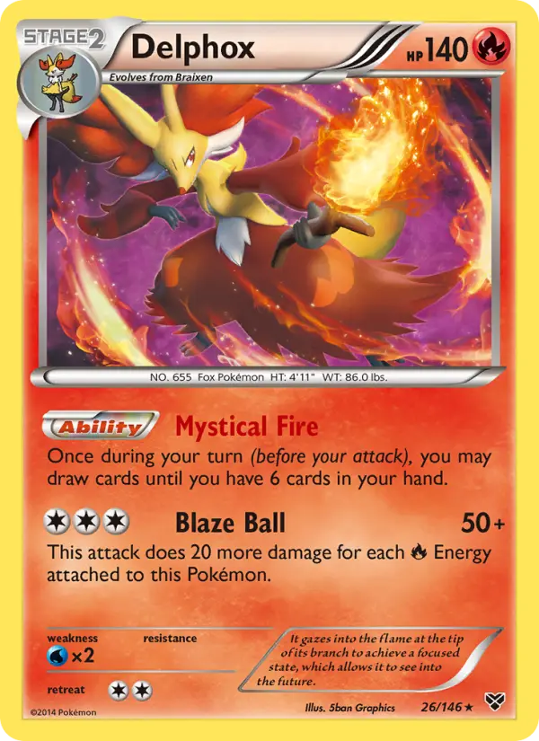 Delphox, Pokémon card